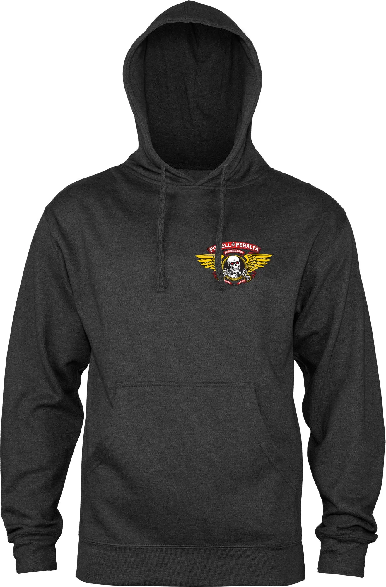 Powell Peralta Winged Ripper Hooded Sweatshirt - Charcoal Heather